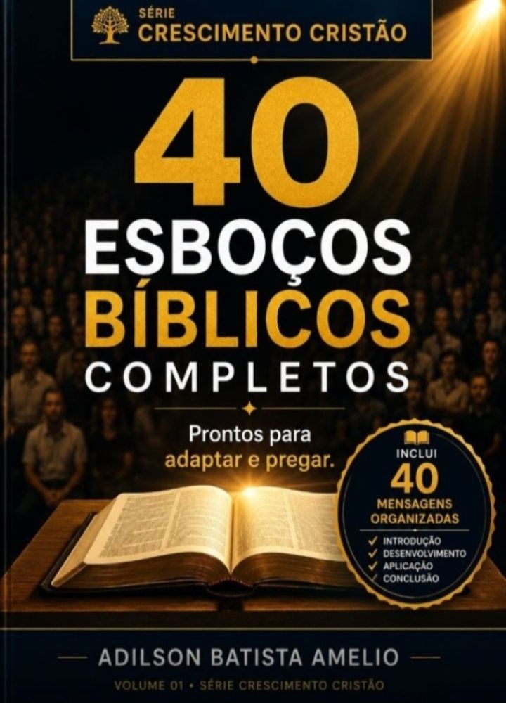Capa do e-book 40 Esboços Bíblicos Completos